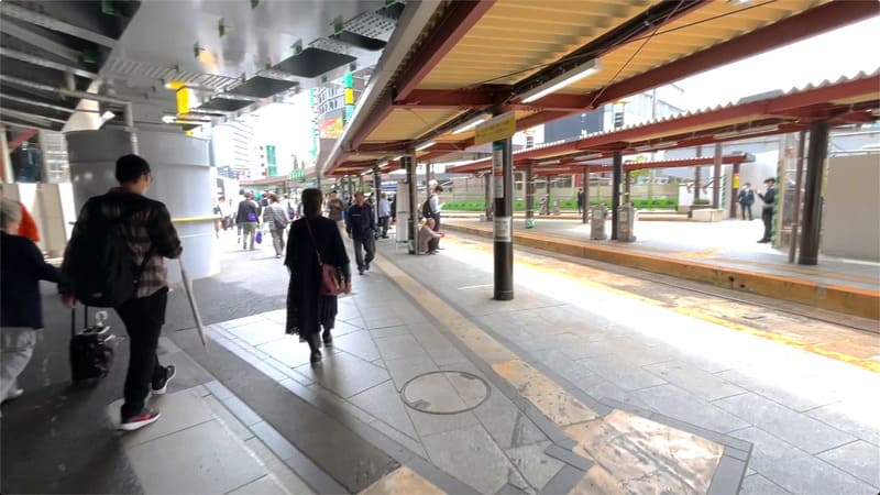 JR広島駅の新幹線改札から路面電車乗り場までのルート9