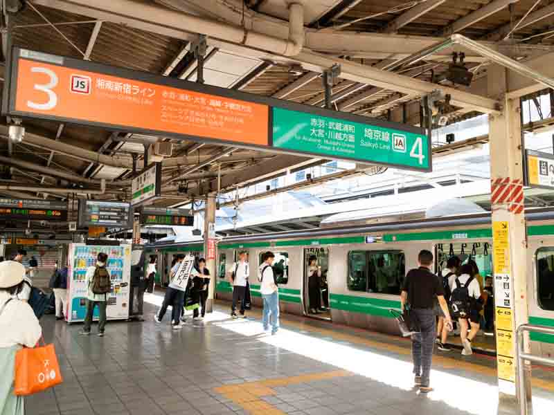 池袋駅の埼京線4番線ホーム